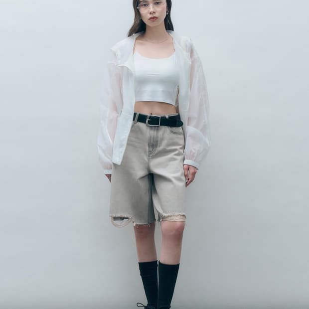 몽돌 시어 후드 윈드 브레이커 화이트 MDJP020WHITE