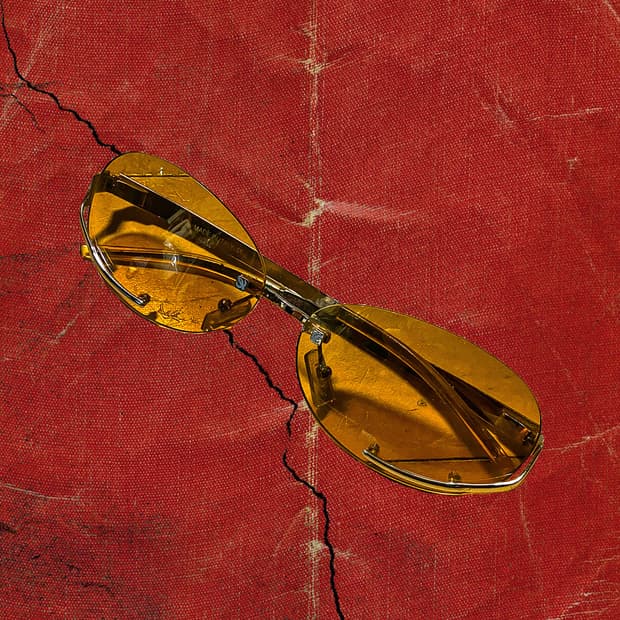 LOEWE 00s 빈티지 로에베 긱시크 골드 무테 선글라스