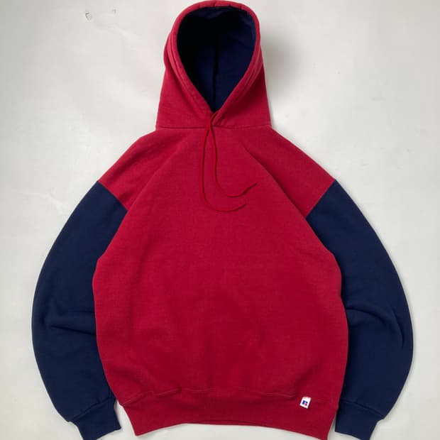 90s Russell Hoodie (red/navy)