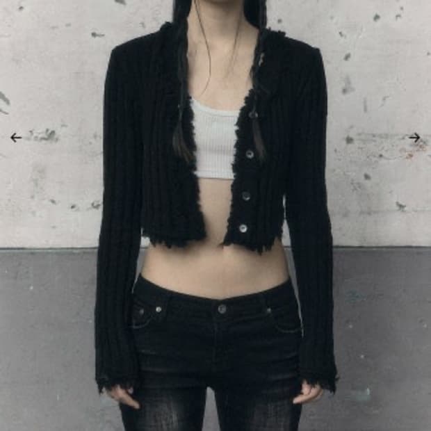 보헤미안서울 테슬 가디건 블랙