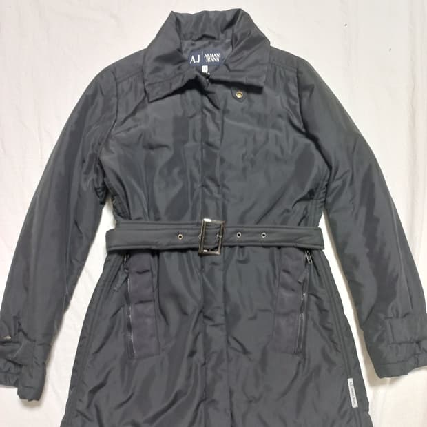 AJ Armani Jeans 여성 벨트 코트 블랙 (여90)
