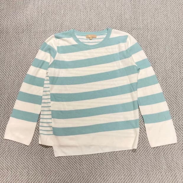 (95)빈폴 민트 스트라이프 니트티