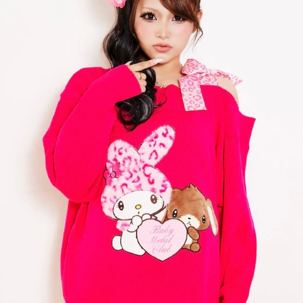 미개봉 새상품 베이비메탈클럽 스핀즈 슈가바니즈 산리오 니트 원피스 