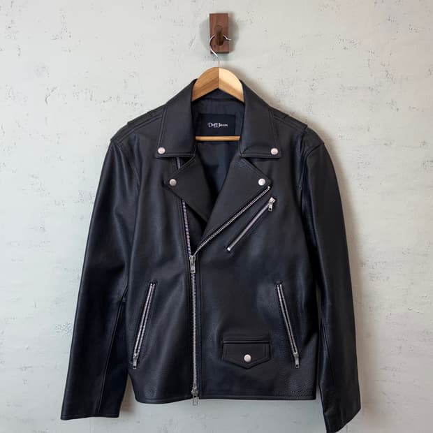 도프제이슨 카우하이드 레더 라이더 자켓 블랙