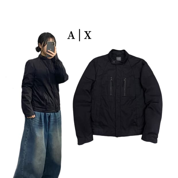 아르마니 익스체인지 바이커 자켓