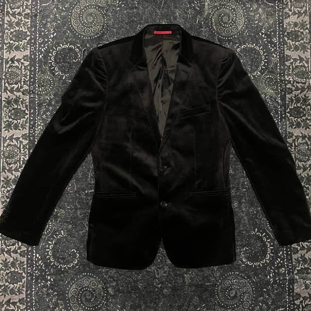 semantic design velvet jacket