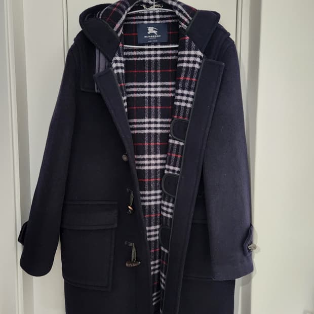 버버리런던 더플코트 울100 잉글랜드 네이비
