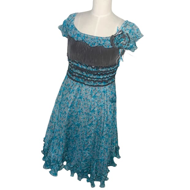 Turkey blue petit mini dress