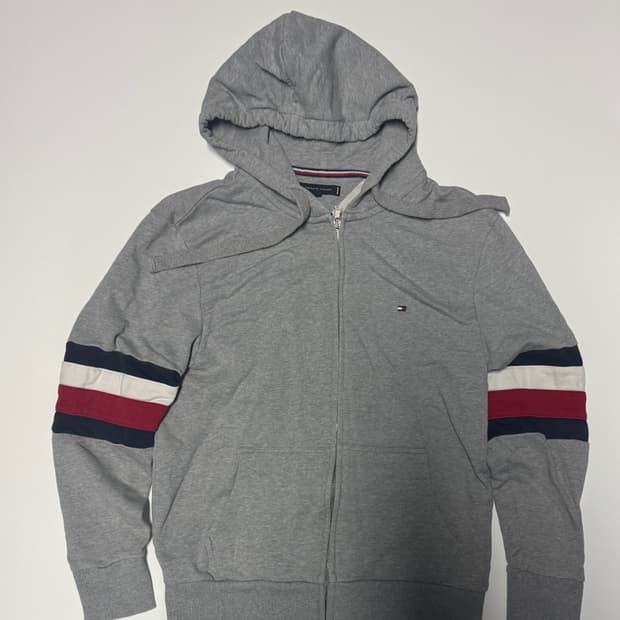 타미힐피거 사선완장 트레이닝 후드집업 M