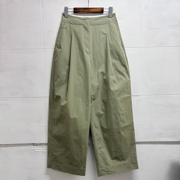 Current 커렌트 카키 와이드 팬츠 S
