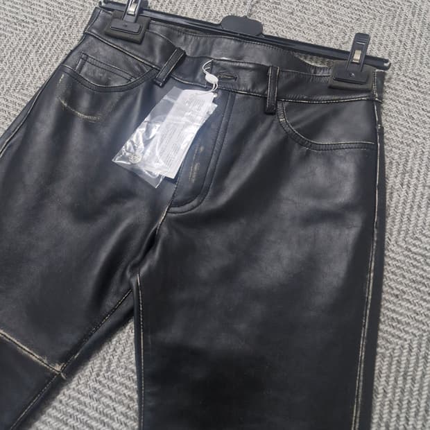 (미시착새상품) 마르지엘라 MM6 레더 슬림핏 팬츠 29