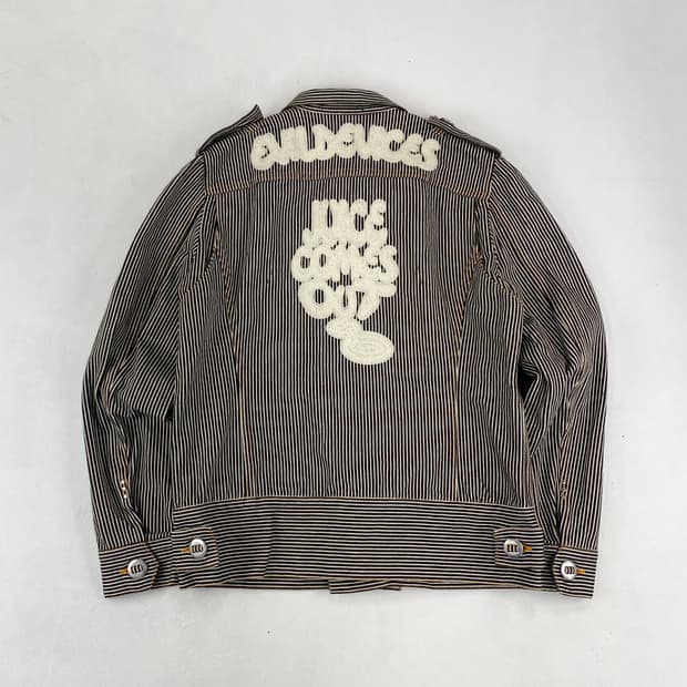 Jpn 빈티지 쿨뢰르 아라 모드 히코리 워크 자켓 (100)