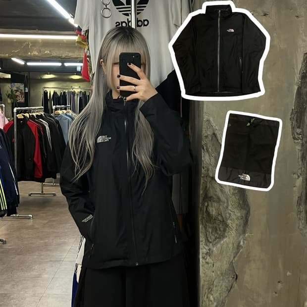 노스페이스 고어텍스 바람막이 점퍼 블랙 L  #csz2816