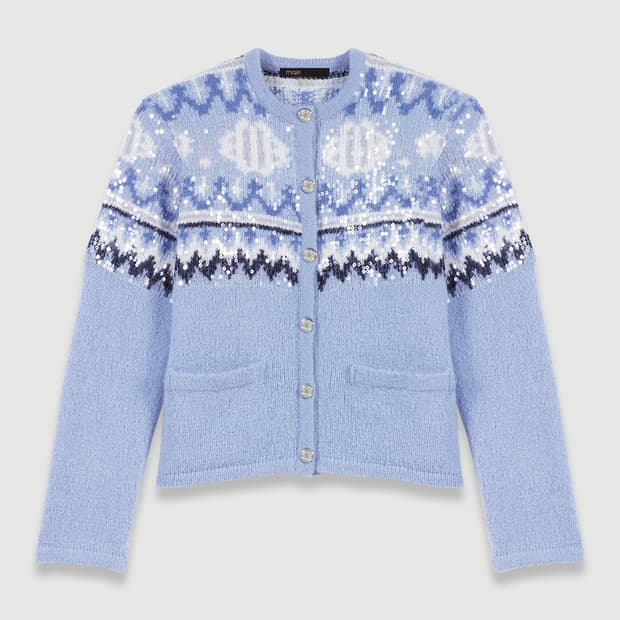 마쥬 클로버 시퀸 가디건(택있 새제품)