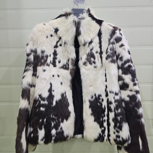 모리스 커밍 홈 토끼털 퍼 자켓 85