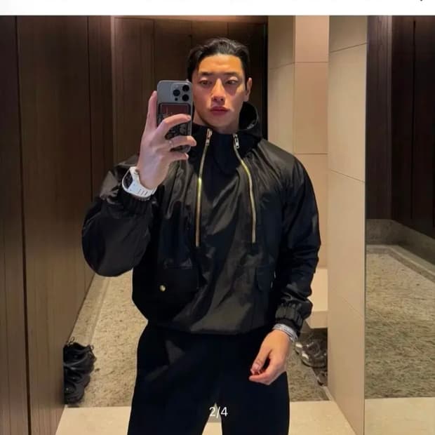 52 라피나토 에뚜알 2way 아노락 윈드스토퍼 블랙