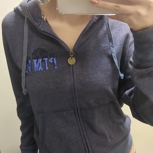 빅토리아시크릿 빈티지 PINK 스팽글 후드집업