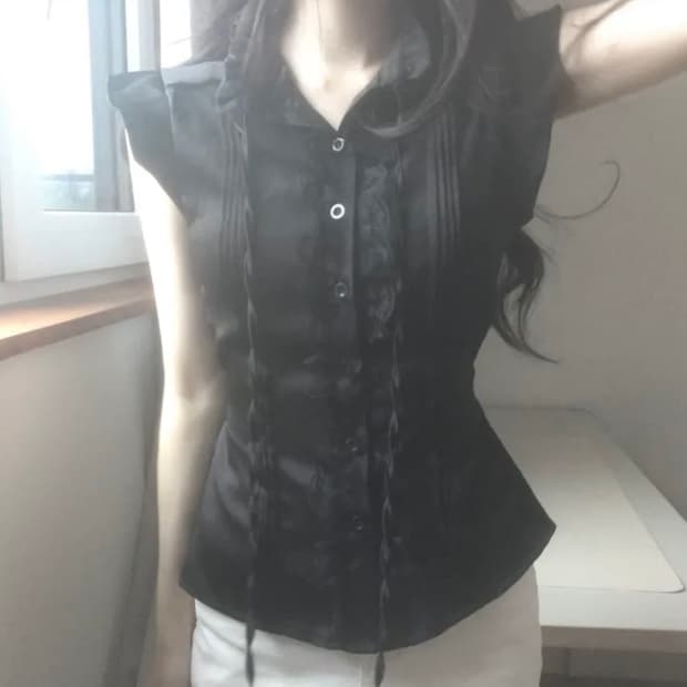 위시엣일레븐 발레리나 블라우스 빈티지 핀터깔 y2k 발레코어 공겜여주