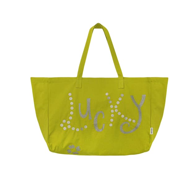 Naviverse 나비버스 lucky 럭키 토트백 그린