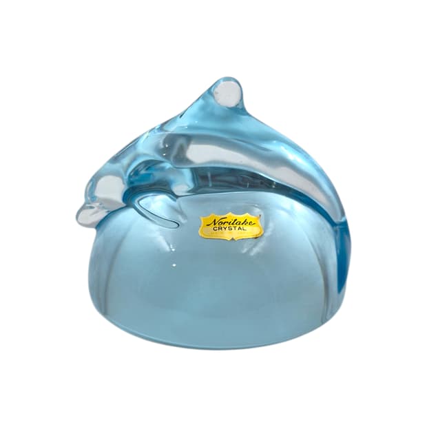 80s 노리다케 크리스탈 돌고래 아쿠아 문진