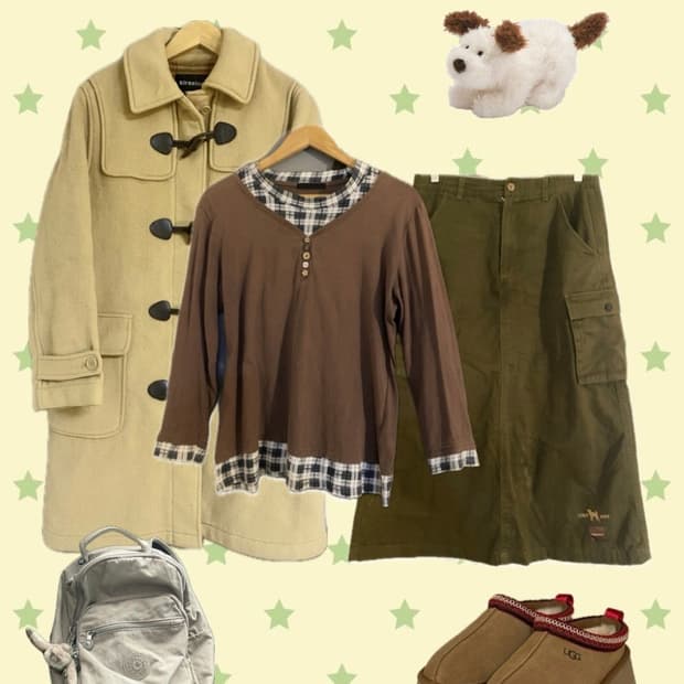 🐶(떡코 추가)일본 빈티지 모리걸 너드 아메카지 코디set🐶