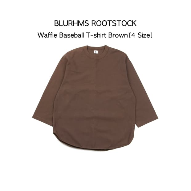 Blurhms rootstock 와플 베이스볼 티셔츠 브라운