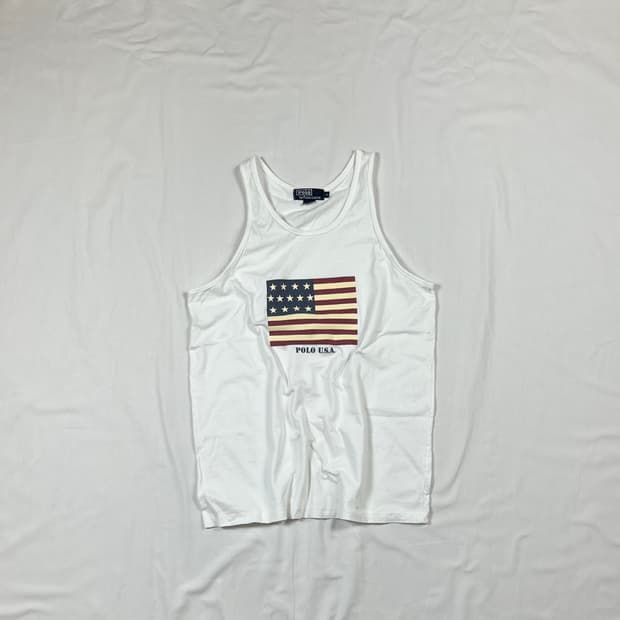 90‘s 폴로랄프로렌 polo usa 성조기 탱크탑 나시티