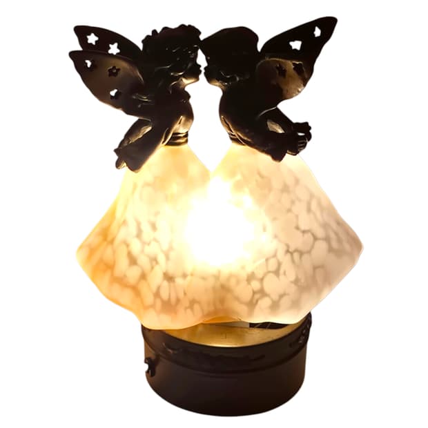 90s 엔틱 천사 유리 공예 마블 램프