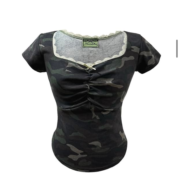 플노팔 Darlin Camo 셔링 카키