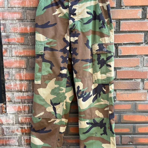 90's [31] 미군 우드랜드 BDU 카고 카모 팬츠 스몰 레귤러