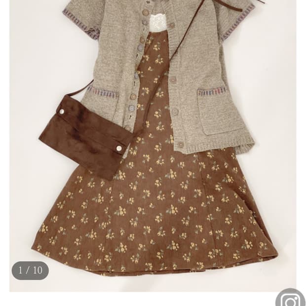 세컨드클로젯 빈티지 반팔 가디건 니트