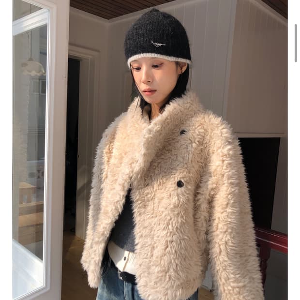 릿킴 퍼자켓 아이보리