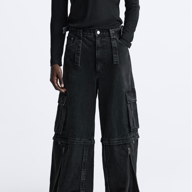 Zara 디태처블 카고 데님 팬츠