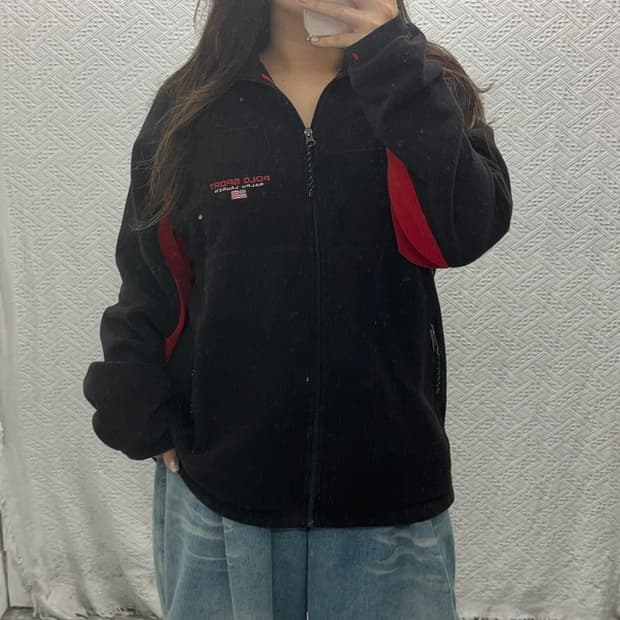 폴로 스포츠 올드스쿨 오버핏 플리스 후리스 집업 105 C06329