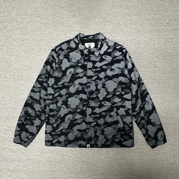BAPE reflective camo coach jacket