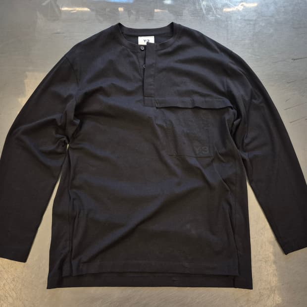 Y-3 요지야마모토 클래식 헨리넥 롱 슬리브