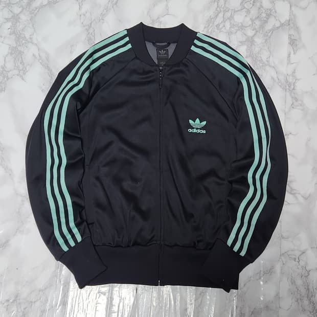 아디다스 삼선 블랙x민트 트레이닝 져지 자켓