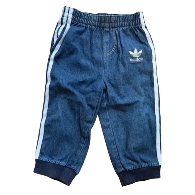 아디다스 데님 로고 팬츠 키즈 kids 75