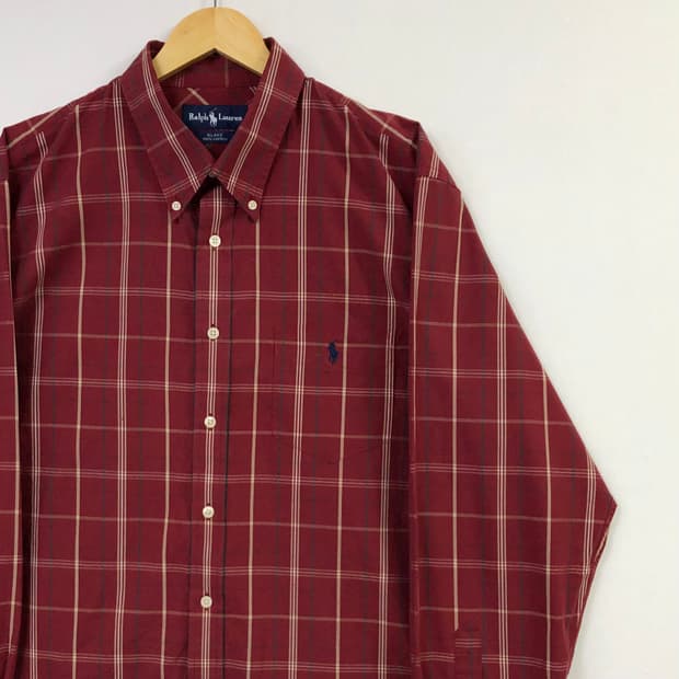 XL 폴로 체크 셔츠