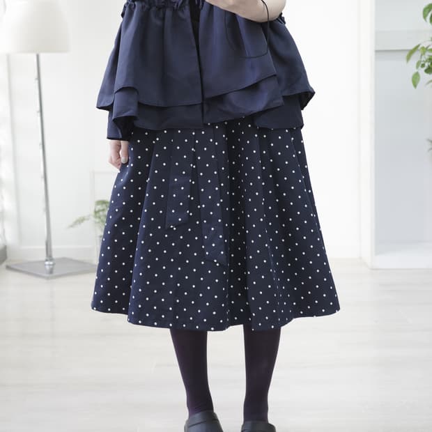  Dot navy skirt