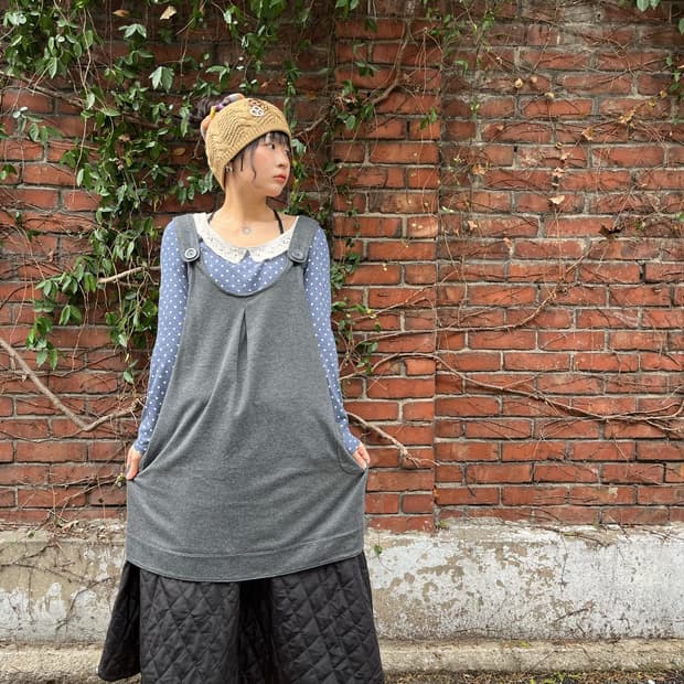 일본 데일리 멜빵 원피스