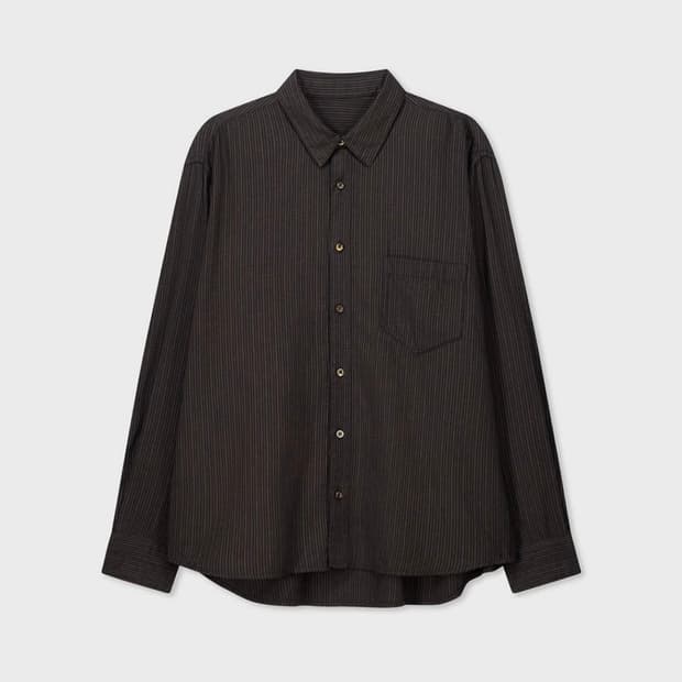 벨리에 블랙 멀티스트라이프 셔츠