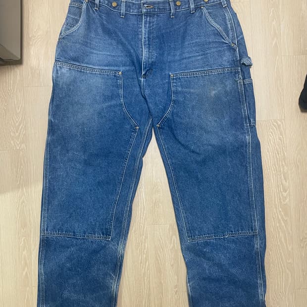 칼하트 데님 더블니 워싱굿 42x32