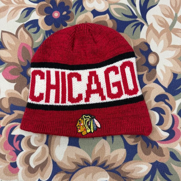 NHL시카고 블랙 호크스 비니(레드)