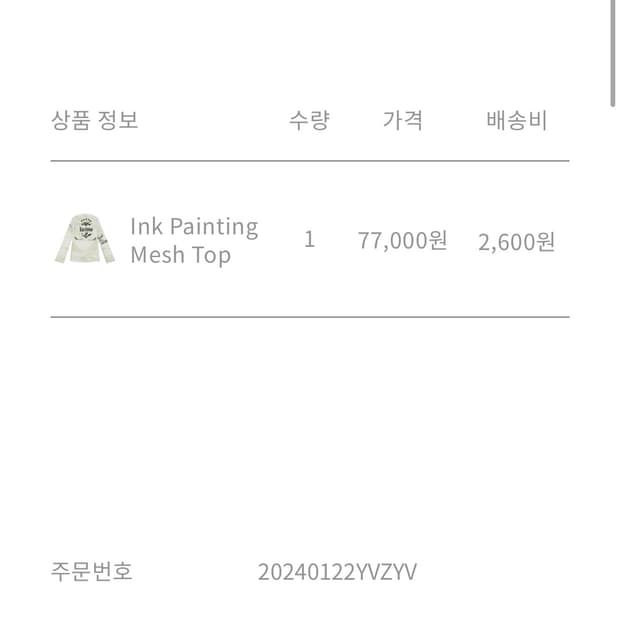 카시코 Kashiko 잉크 페인팅 메쉬탑