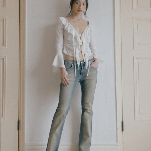 익스파이어드걸 로우라이즈 데님 팬츠