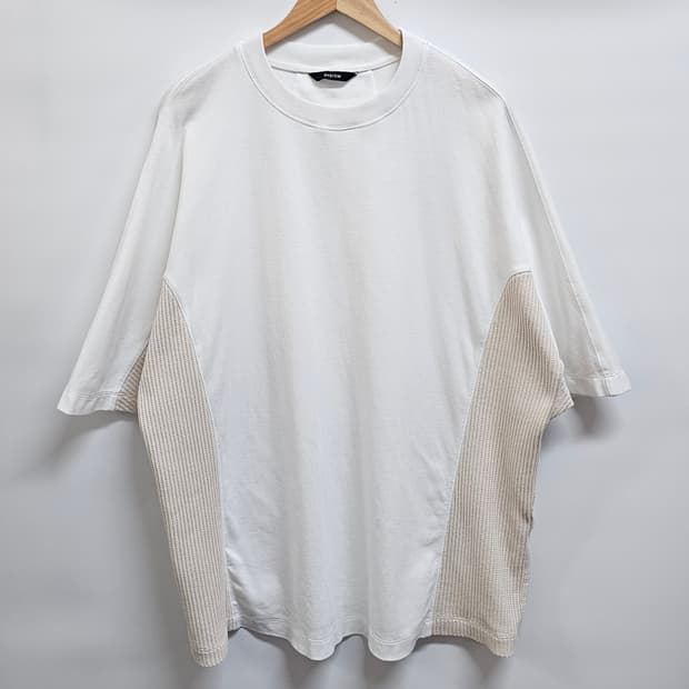 시스템옴므 23FW 오버핏 배색 반팔티셔츠 100