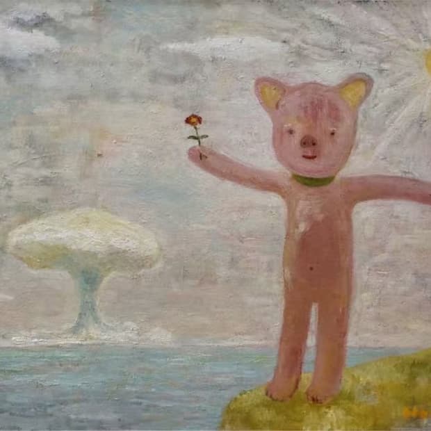 요시토모 나라 캔버스 원작 유화 그림 1995년