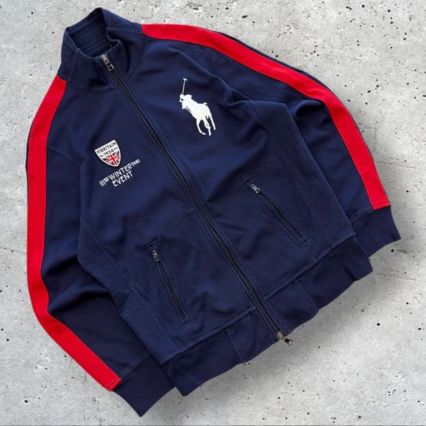 [M] 폴로 랄프로렌 네이비 코튼 트랙 자켓 C428