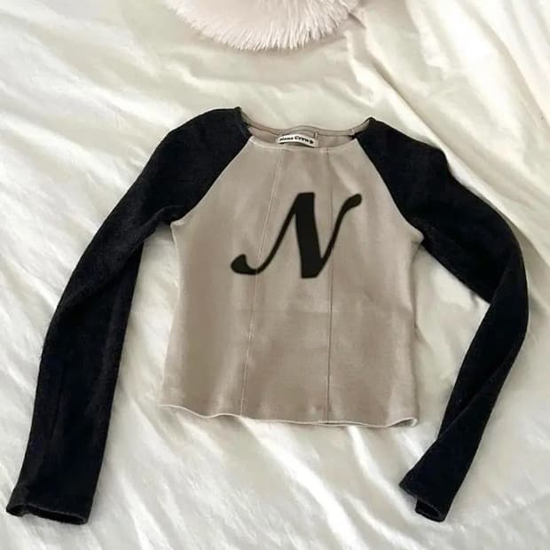 나나크루 N brushed mohair wool t-shirt 웜베이지